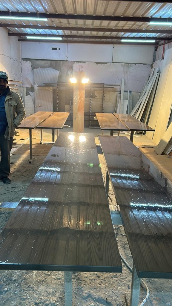 Mirror Gloss Wood Veneer and PU Polish Lab
